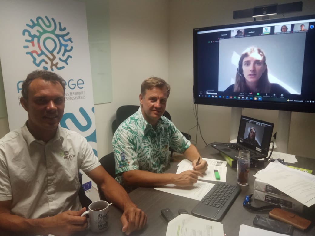 Franck Soury-Lavergne, elected member of the New Caledonian Chamber of Agriculture and President of Bio Caledonia, and Clément Gandet, regional coordinator of the Agriculture and Forestry theme PROTEGE CPS at the OWC 2021