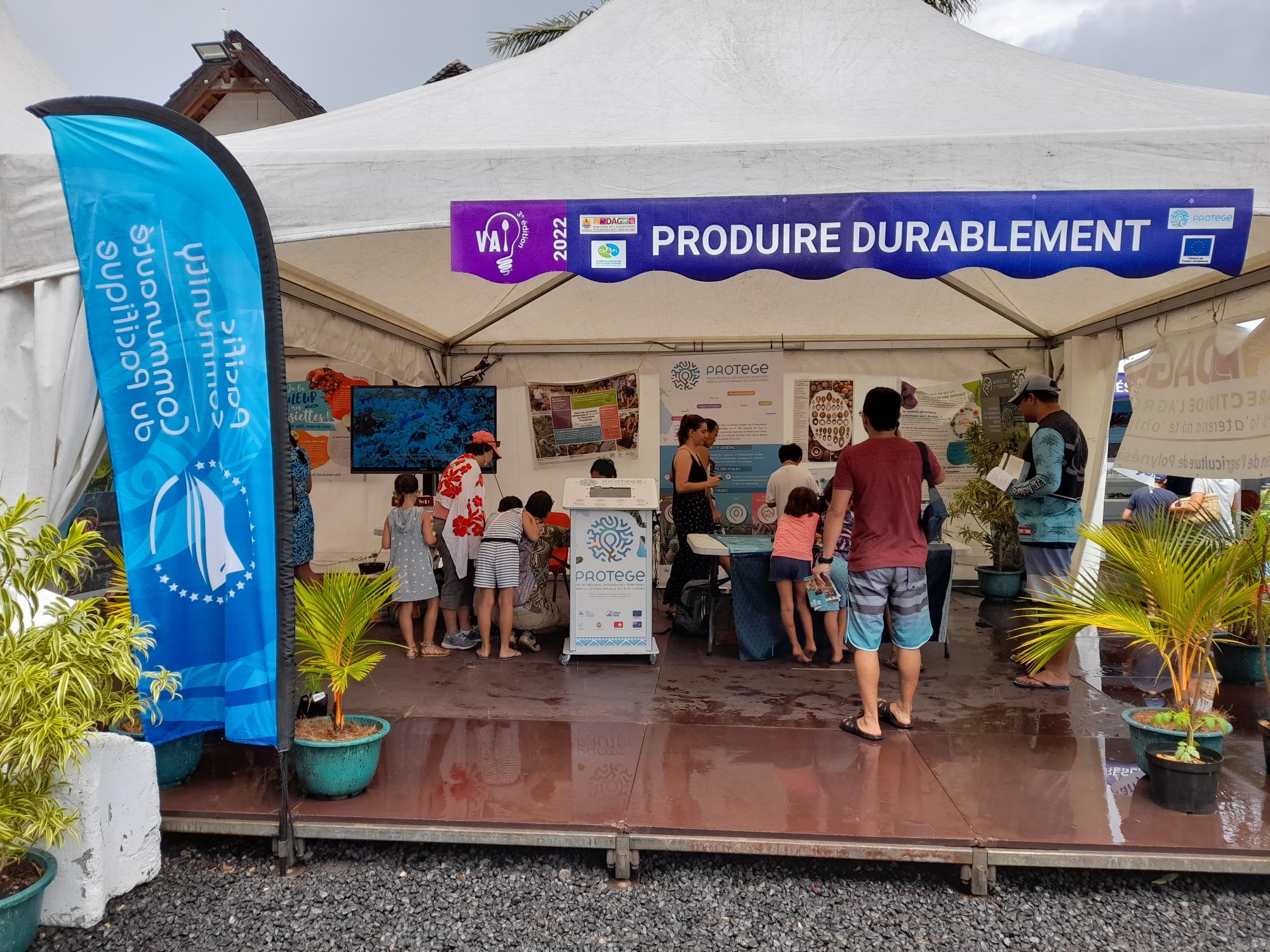 A joint stand between the Department of Agriculture, the Department of Marine Resources and the Department of Health of French Polynesia and the Pacific Community